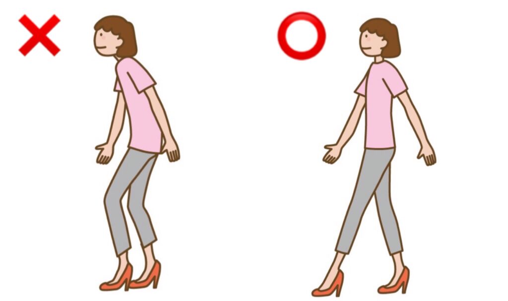 腰、股関節、膝が痛い方の歩き方の特徴とその対策