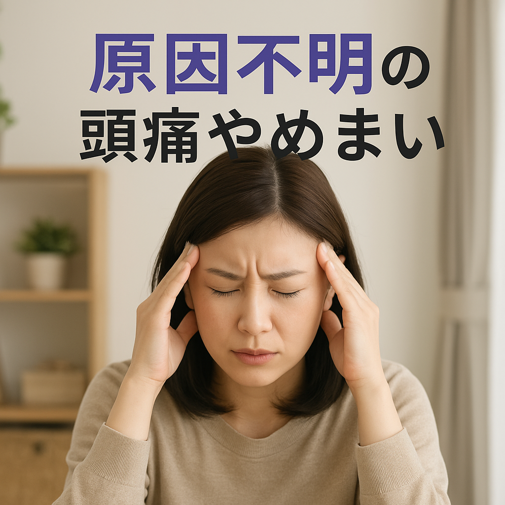 原因不明の頭痛やめまいで悩み途方に暮れている方へ