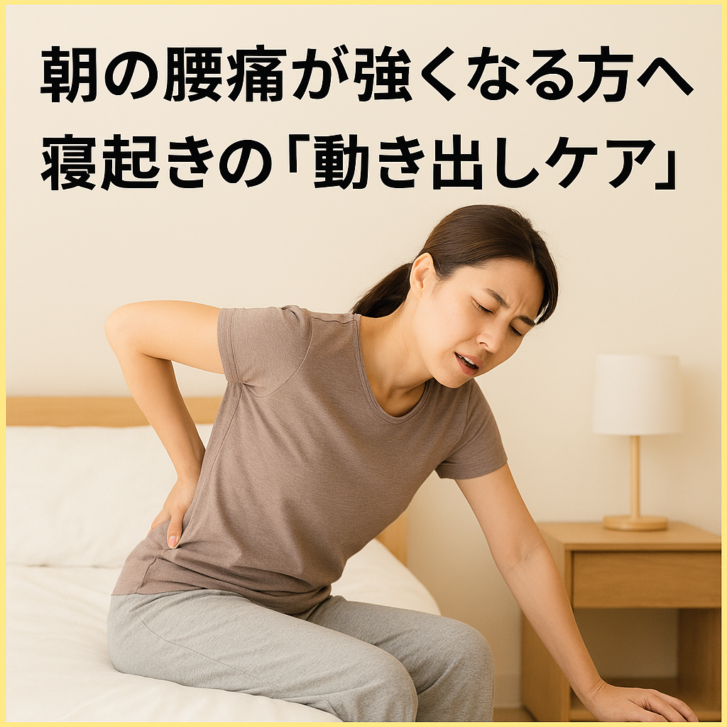【朝の腰痛がつらい方へ】寝起きの“動き出しケア”で1日の不調を防ぐ方法