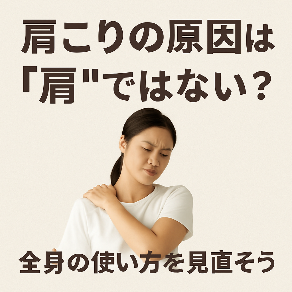 肩こりの原因は“肩”ではない？全身の使い方を見直して根本からラクにする方法