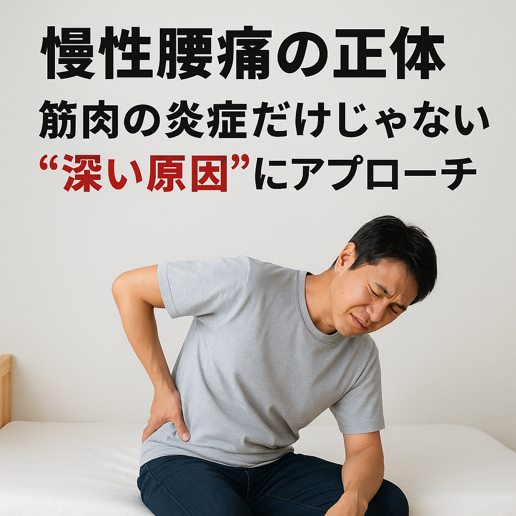 慢性腰痛の正体｜筋肉の炎症だけじゃない“本当の原因”にアプローチする治療とは？