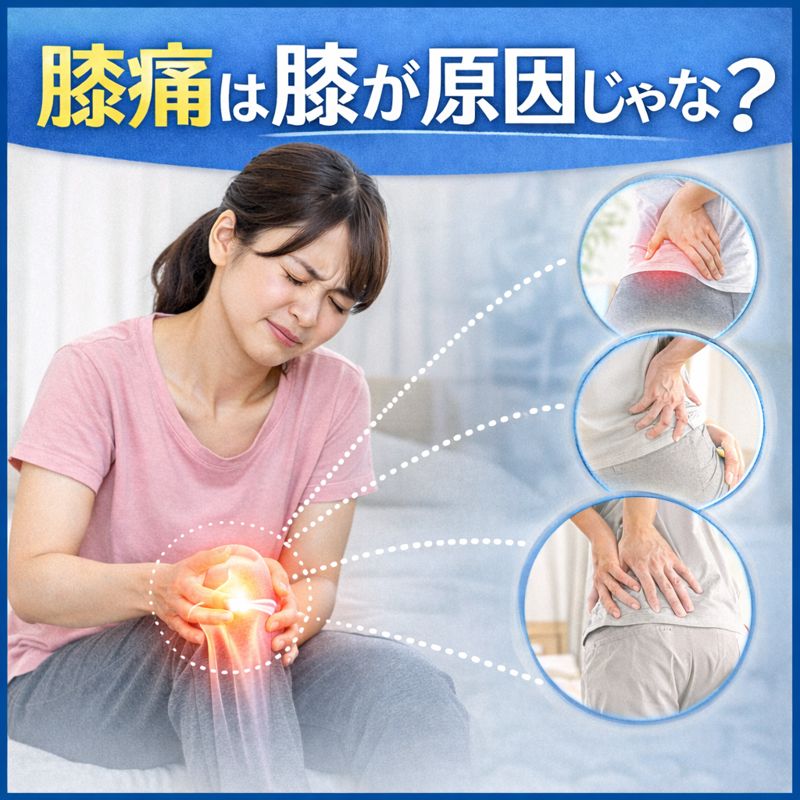 膝の痛み、実は膝以外に原因があるかも？見落とされがちな本当の原因を整体視点で解説