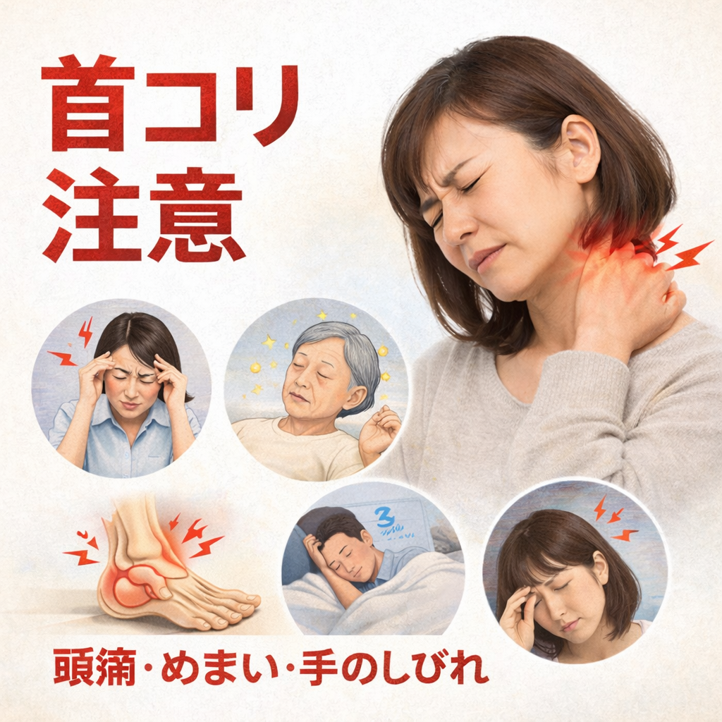 首コリが原因で起こる意外な不調とは